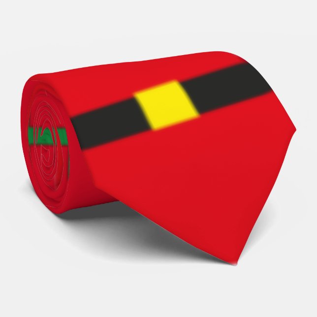 merry christmas red green santa claus neck ties (Rolled)