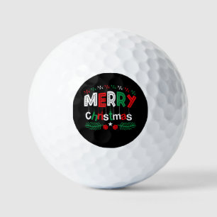 Merry Christmas Red Green White Golf Balls