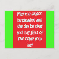 Merry Christmas red green with poem