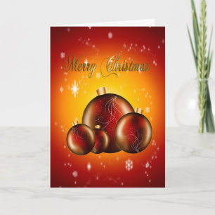 Merry Christmas red Holiday Card