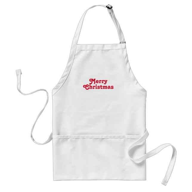 "Merry Christmas" - red letters Standard Apron (Front)