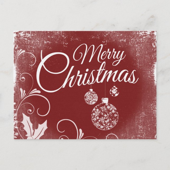 Merry Christmas red magic Holiday Postcard (Front)