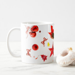 Merry Christmas red mixed ornaments Coffee Mug