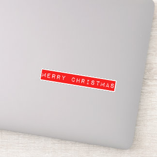 Merry Christmas Red Retro Tape Sticker