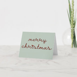 Merry Christmas red ribbon card