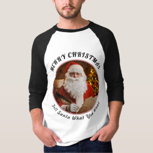 Merry Christmas Red Santa Claus Christmas Tree T-Shirt