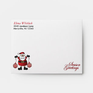 Merry Christmas Red Santa Claus Envelopes