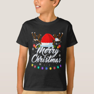 Merry Christmas Red Santa Hat Reindeer Xmas Matchi T-Shirt