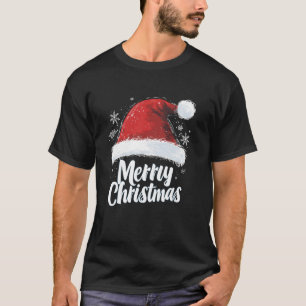 Merry Christmas Red Santa Hat Xmas Family Men Wome T-Shirt