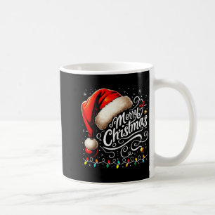 Merry Christmas Red Santa Hat Xmas Matching Family Coffee Mug