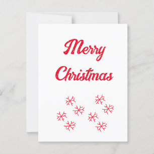 Merry Christmas red snowflakes holiday stylish Postcard