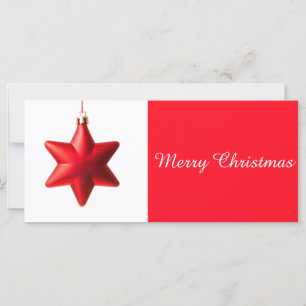 Merry Christmas Red star decoration with text