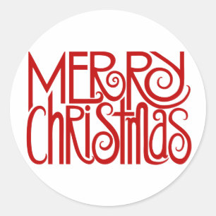 Merry Christmas Red Sticker