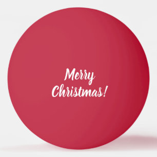 Merry Christmas red table tennis ping pong ball