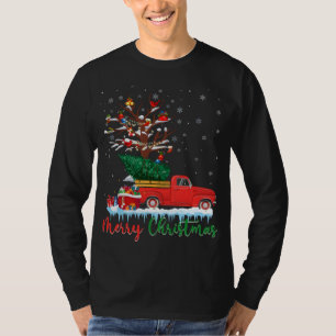 Merry Christmas Red Truck Christmas Tree Lights Sn T-Shirt