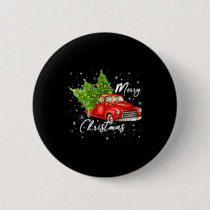 Merry Christmas Red Truck Family Matching Christma 6 Cm Round Badge