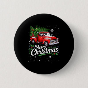 Merry Christmas Red Truck Family Matching Christma 6 Cm Round Badge