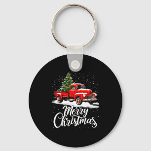 Merry Christmas Red Truck Family Matching Christma Key Ring