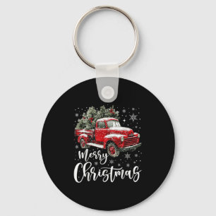 Merry Christmas Red Truck Family Matching Christma Key Ring