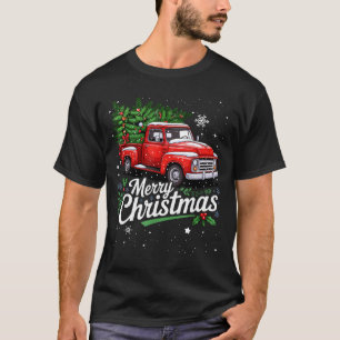 Merry Christmas Red Truck Family Matching Christma T-Shirt