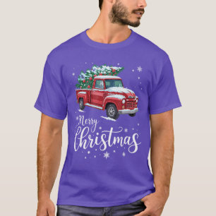 Merry Christmas Red Truck Family Matching Christma T-Shirt