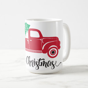 Merry Christmas Red Truck Mug   Festive Holiday Co