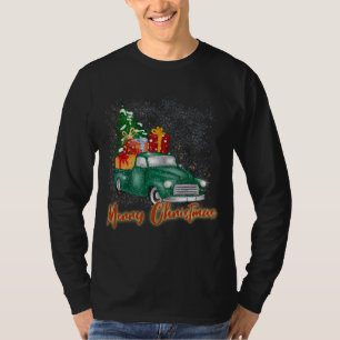 Merry Christmas Red Truck with Tree Presents, Xmas T-Shirt