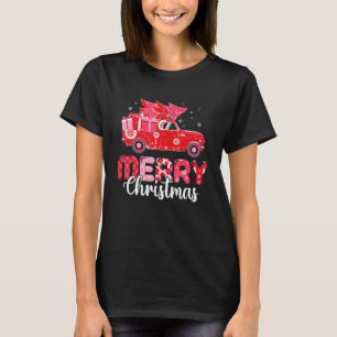 Merry Christmas Red Truck With Tree Xmas PJ costum T-Shirt