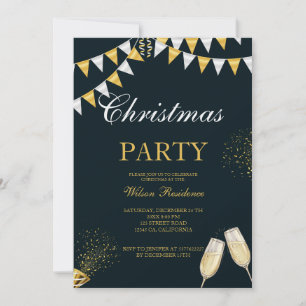 Merry Christmas Red Typography Invitation