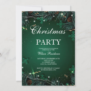 Merry Christmas Red Typography Invitation