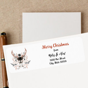 Merry Christmas Red Typography Modern Stylish