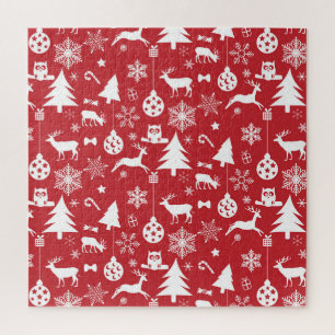 Merry Christmas: Red Vintage Collection Jigsaw Puzzle