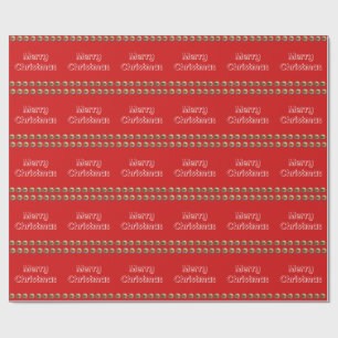 Merry Christmas Red Wrapping Paper