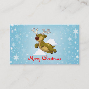 Merry Christmas Reindeer Business Card
