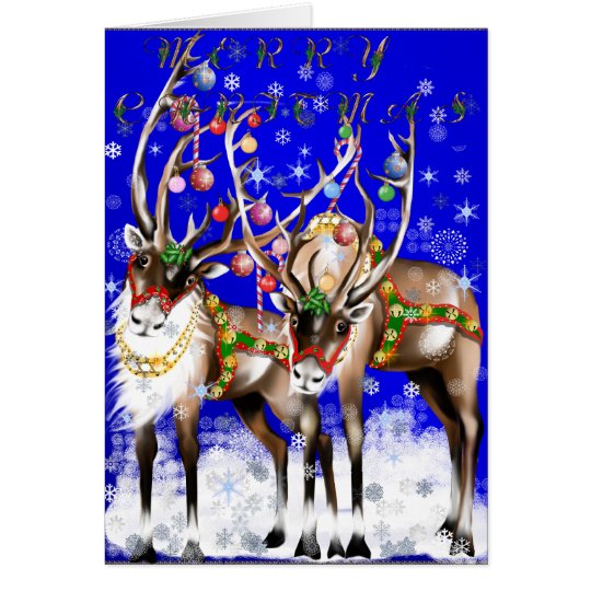 Merry Christmas Reindeer Card