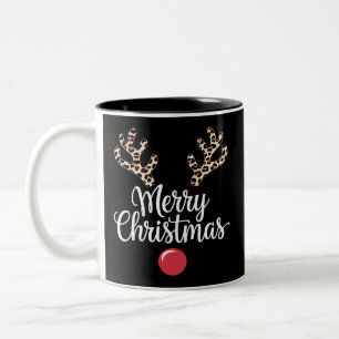 Merry Christmas Reindeer Christmas Family Gift Two-Tone Coffee Mug