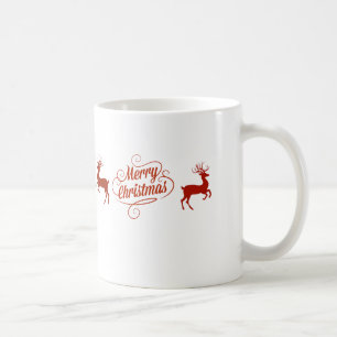 Merry Christmas Reindeer Coffee Mug