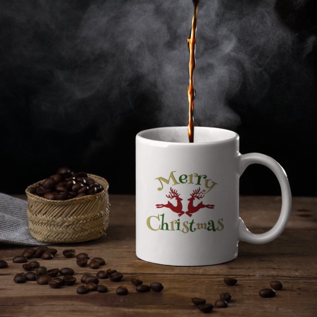 Merry Christmas Reindeer Coffee Mug (Creator Uploaded)