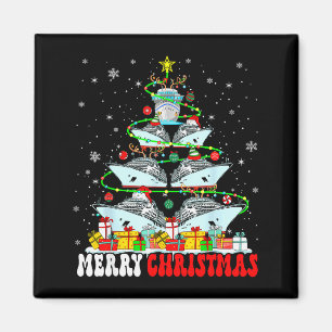 Merry Christmas Reindeer Elf Santa Cruise Ships Xm Magnet
