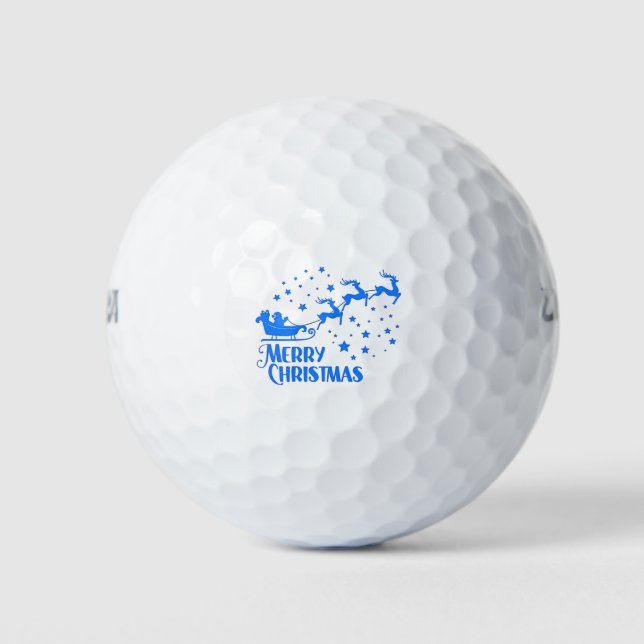 Merry Christmas reindeer Golf Balls (Front)