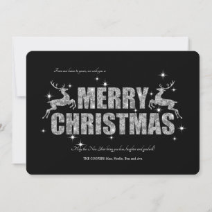 Merry Christmas Reindeer Holiday Card