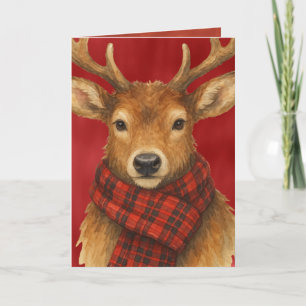 Merry Christmas Reindeer Holiday Card
