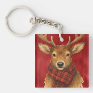 Merry Christmas Reindeer Key Ring