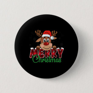 Merry Christmas Reindeer Men Women Family Matching 6 Cm Round Badge
