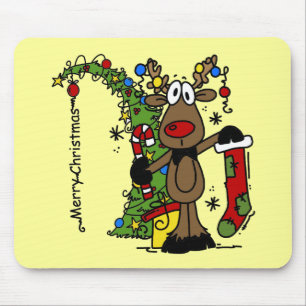 Merry Christmas Reindeer Mouse Mat