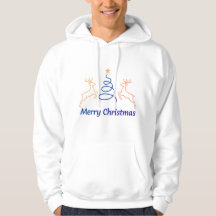 Merry Christmas Reindeer Pullover Hoodie | Freefit