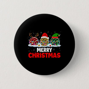 Merry Christmas Reindeer Santa Elf Plaid Leopard V 6 Cm Round Badge