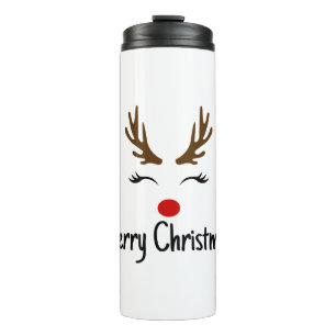 Merry Christmas Reindeer Thermal Tumbler