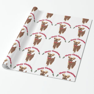 Merry Christmas Reindeer Wrapping Paper