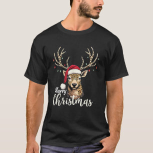 Merry Christmas Reindeer Xmas Family Festivities L T-Shirt